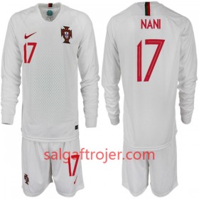 Portugal Fodboldtrøjer NANI 17 Børn Udebanesæt VM 2018 Langærmet